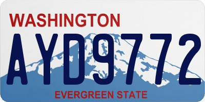 WA license plate AYD9772