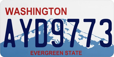 WA license plate AYD9773