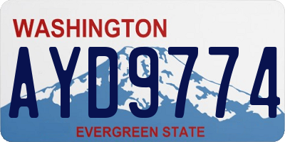 WA license plate AYD9774
