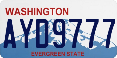 WA license plate AYD9777