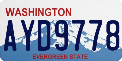 WA license plate AYD9778