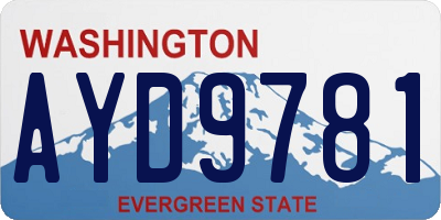 WA license plate AYD9781