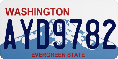 WA license plate AYD9782