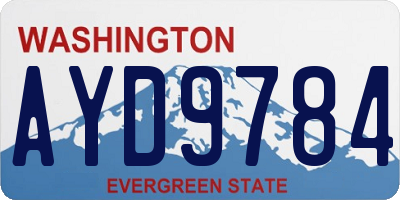 WA license plate AYD9784