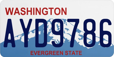 WA license plate AYD9786