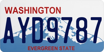 WA license plate AYD9787