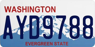 WA license plate AYD9788