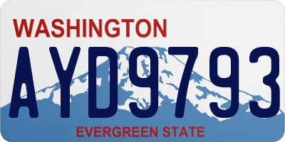 WA license plate AYD9793