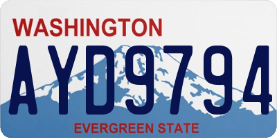WA license plate AYD9794