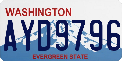 WA license plate AYD9796