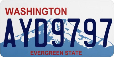 WA license plate AYD9797