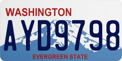WA license plate AYD9798