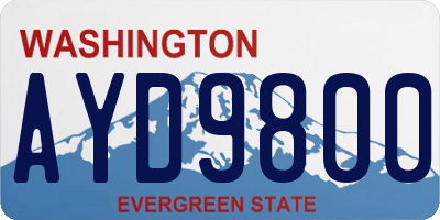 WA license plate AYD9800