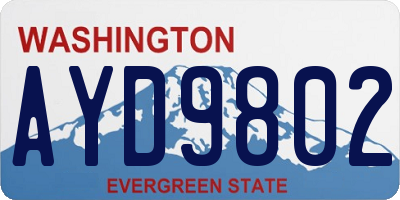 WA license plate AYD9802