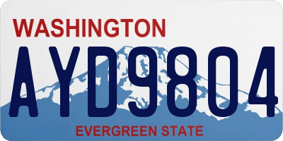 WA license plate AYD9804