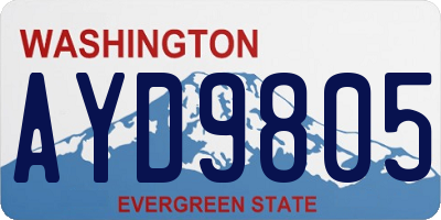 WA license plate AYD9805