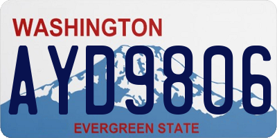 WA license plate AYD9806