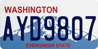 WA license plate AYD9807