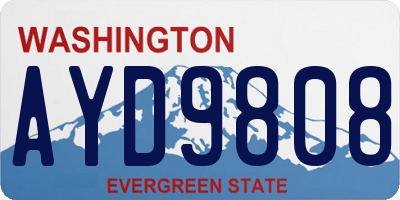 WA license plate AYD9808