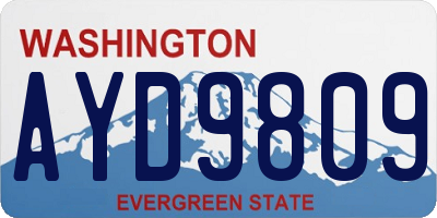 WA license plate AYD9809
