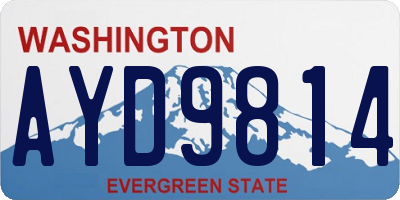 WA license plate AYD9814