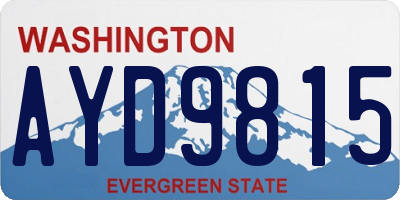 WA license plate AYD9815