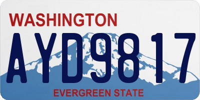 WA license plate AYD9817