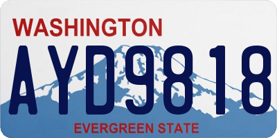 WA license plate AYD9818