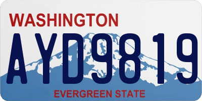 WA license plate AYD9819