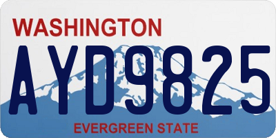WA license plate AYD9825