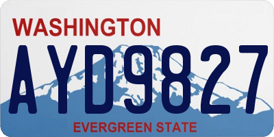 WA license plate AYD9827