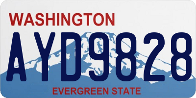 WA license plate AYD9828