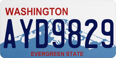 WA license plate AYD9829