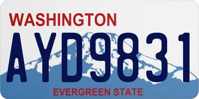 WA license plate AYD9831