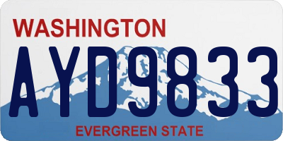 WA license plate AYD9833