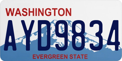 WA license plate AYD9834