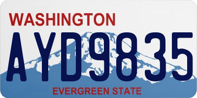 WA license plate AYD9835