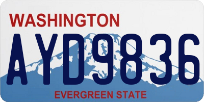 WA license plate AYD9836
