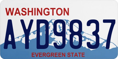 WA license plate AYD9837