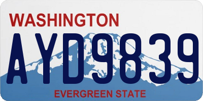 WA license plate AYD9839