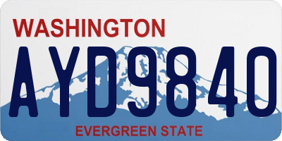 WA license plate AYD9840