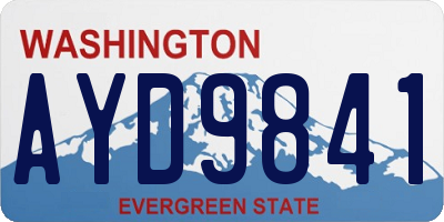 WA license plate AYD9841