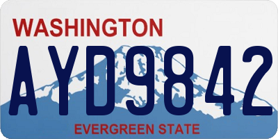 WA license plate AYD9842