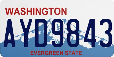 WA license plate AYD9843