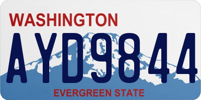 WA license plate AYD9844