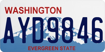 WA license plate AYD9846