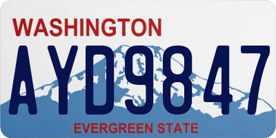 WA license plate AYD9847