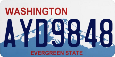WA license plate AYD9848