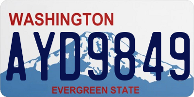 WA license plate AYD9849