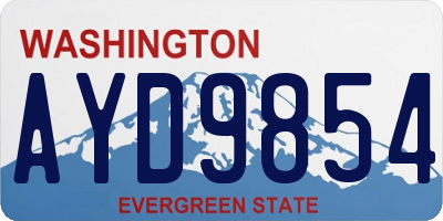 WA license plate AYD9854